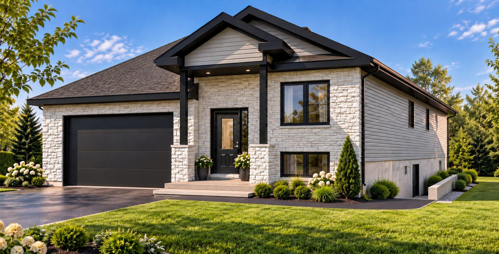 Single Family Home, Side entrance view