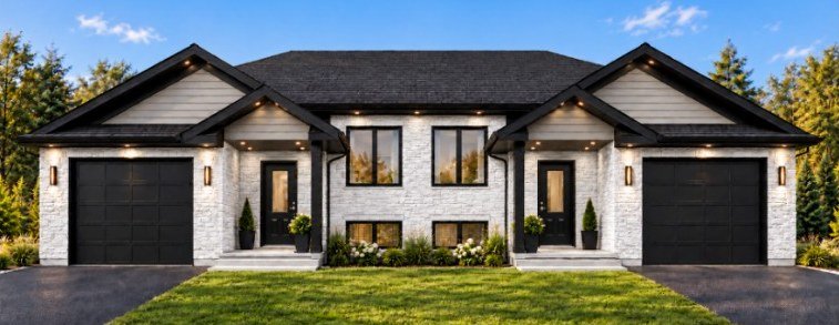 Lot 38 Portland Drive, Legal Duplex model, front view (rendering)