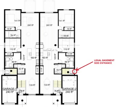 223 / 223A Ruby Drive Upper unit (ground floor) floor plan