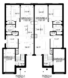 Regular Semi-Detached Ground floor floor plan