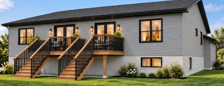 Regular Semi-Detached, Rear view