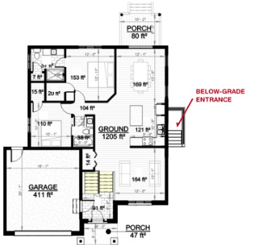 Single Family Home Ground floor floor plan